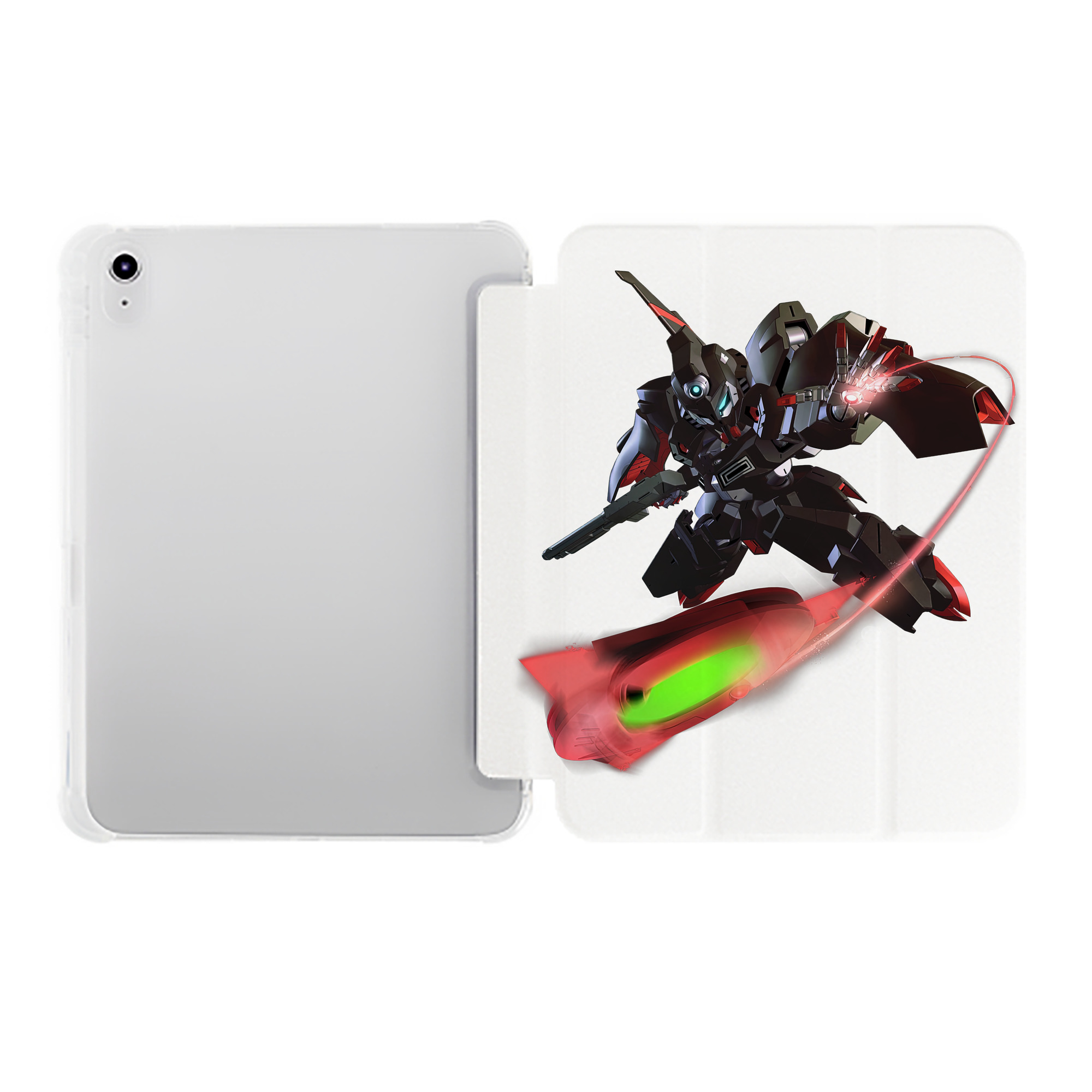 （画像用） 機動戦士ガンダム Mobile Suit Gundam IPad ケース ペン収納付き 三つ折りスタンド PUレザー×シリコン 対応機種9.5/10.5/10.9インチ
